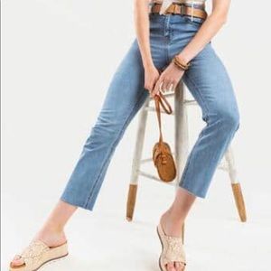 Harper heritage jeans Crop hemmed high rise straight leg size 27